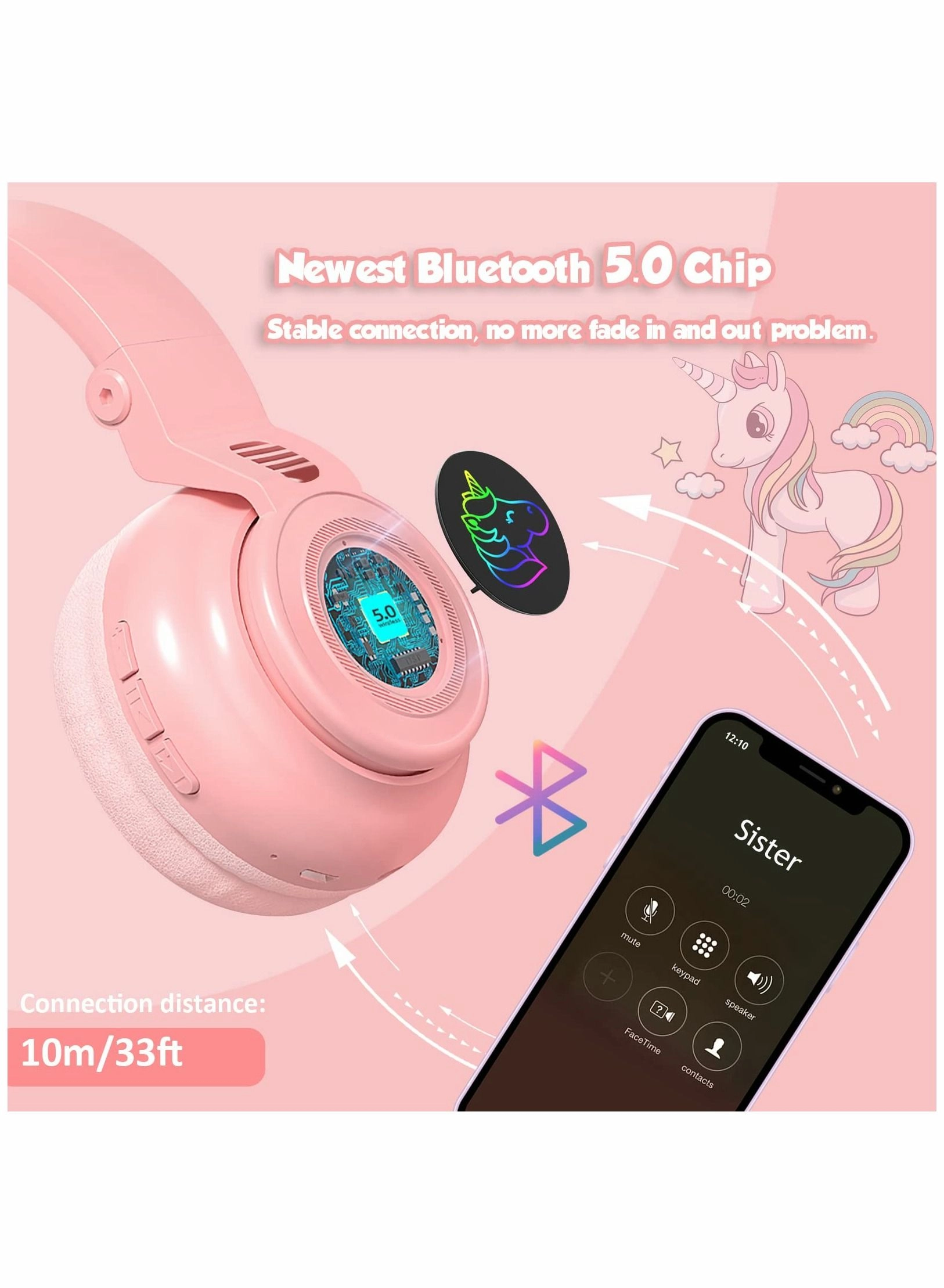 Unicorn Headphones Wireless Headphone