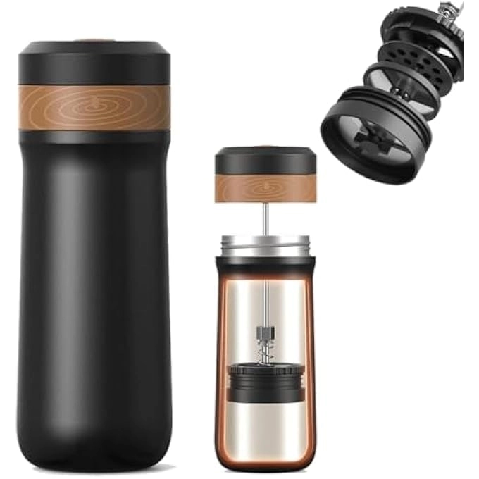 Portable French Press - Stainless Steel Travel