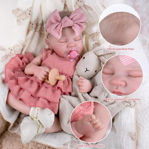 Reborn Baby Doll - 20-inch Vinyl Soft Cloth Body Girl Ages 3+