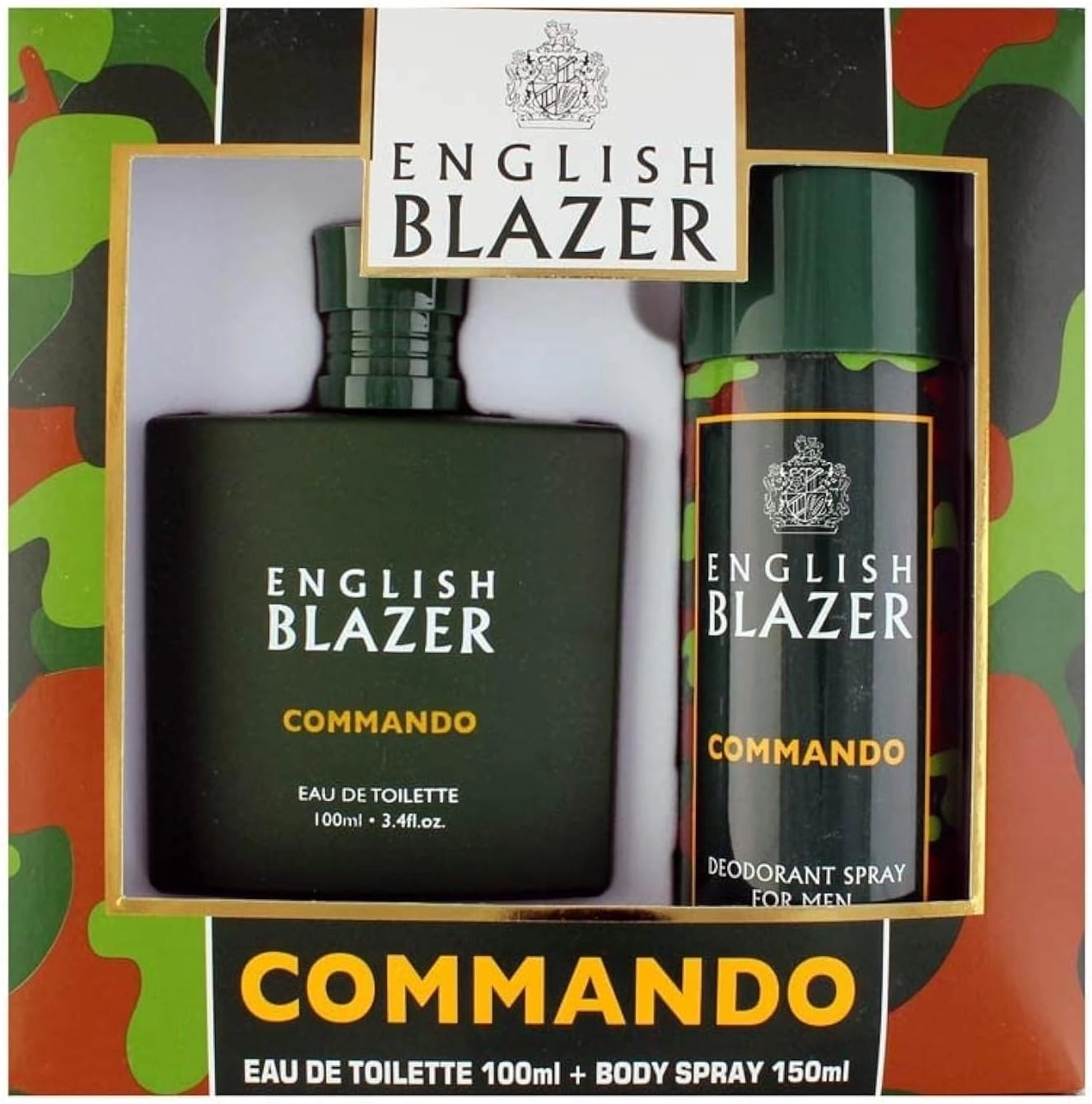 English Blazer Commando Eau de Toilette - 100ml + Commando Body Spray - 150ml