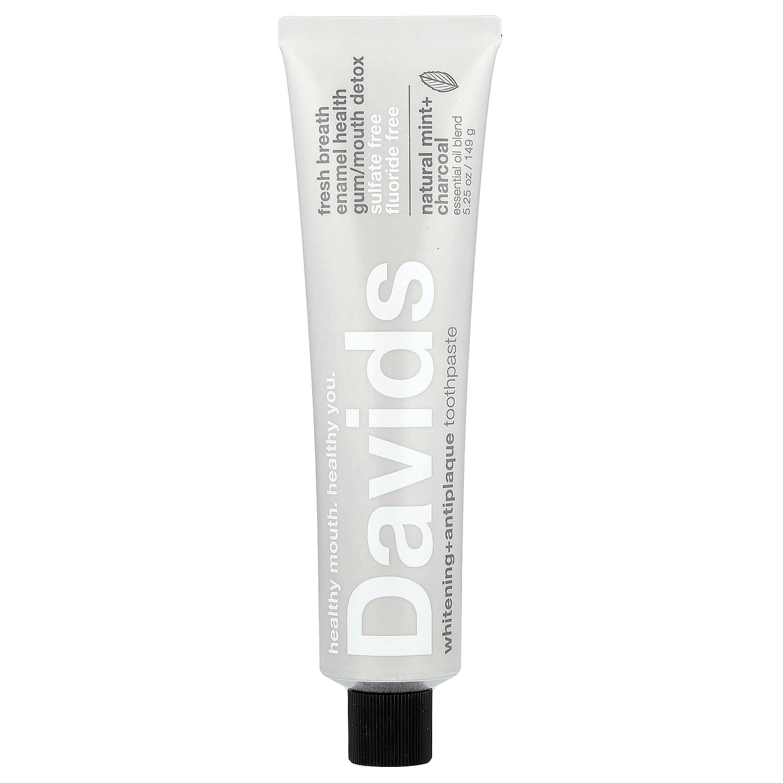 Davids Whitening + Antiplaque Natural Mint + Charcoal Toothpaste 149 g