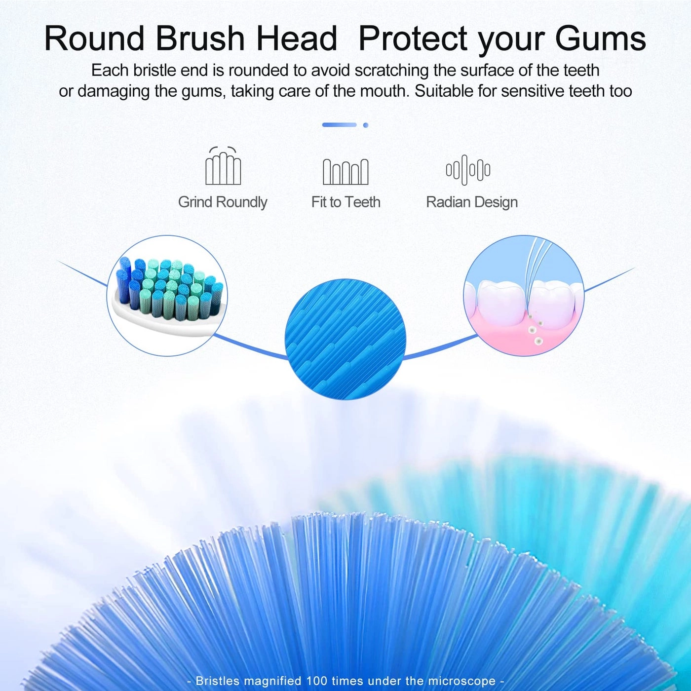 Toothbrush Replacement Heads - 5 Pack Compatible with FW-507/508/551/515/917/959/2011, FW-D1/D3/D7/D8