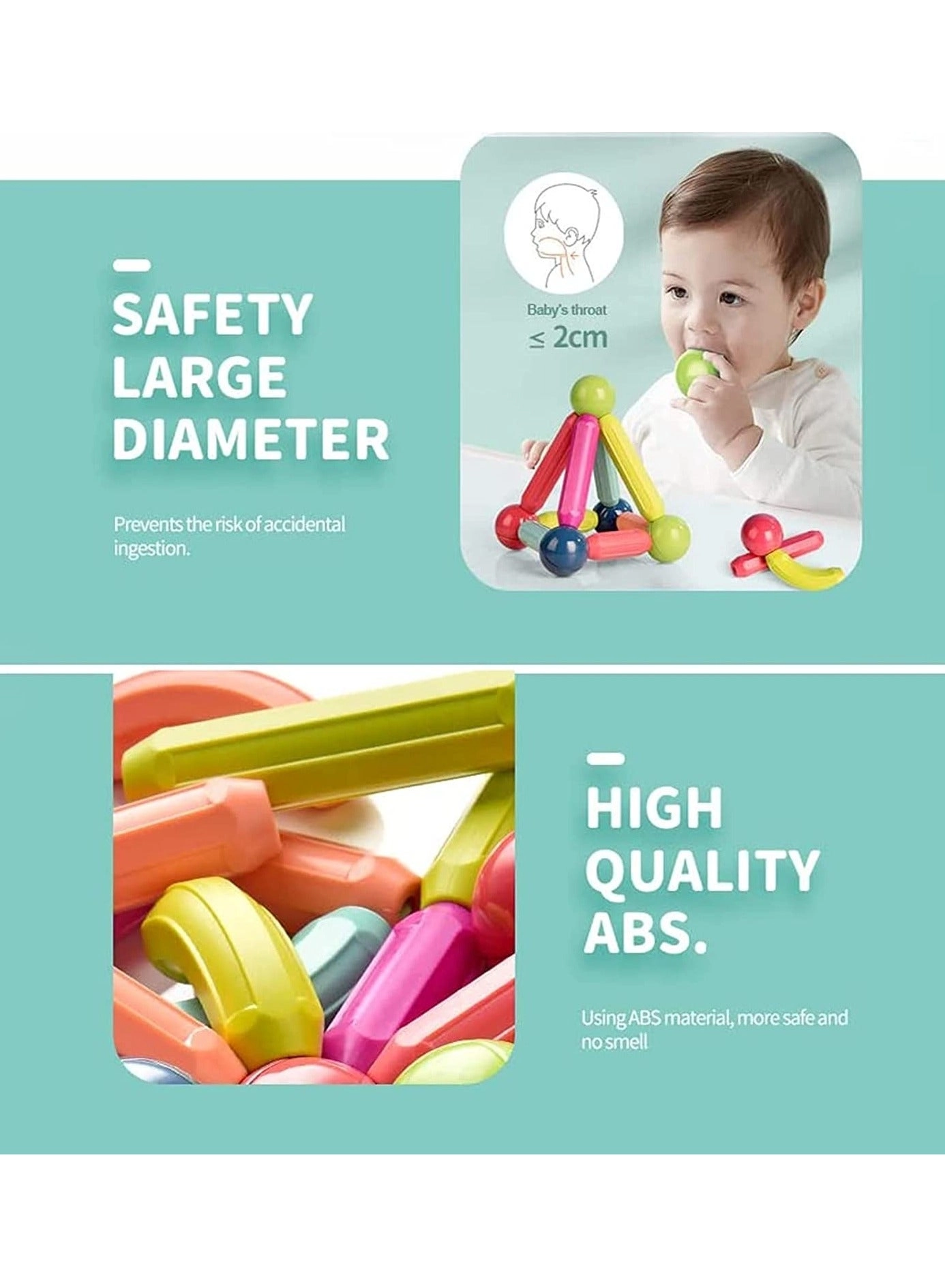 Magnetic Ball and Stick Building Set - 64pcs