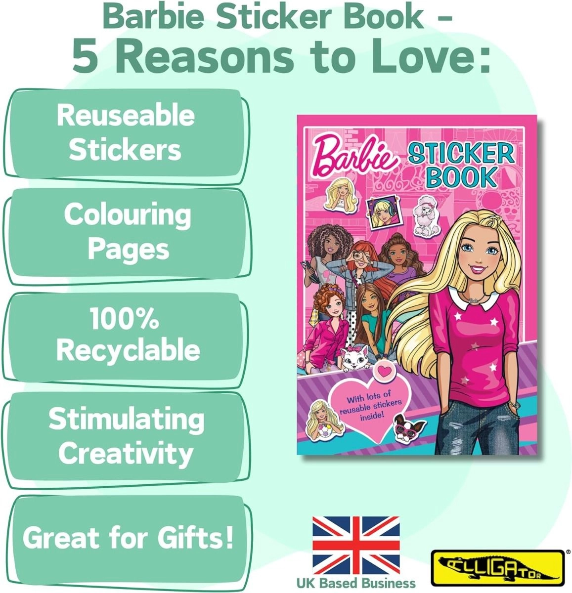 Barbie Sticker Book Reusable
