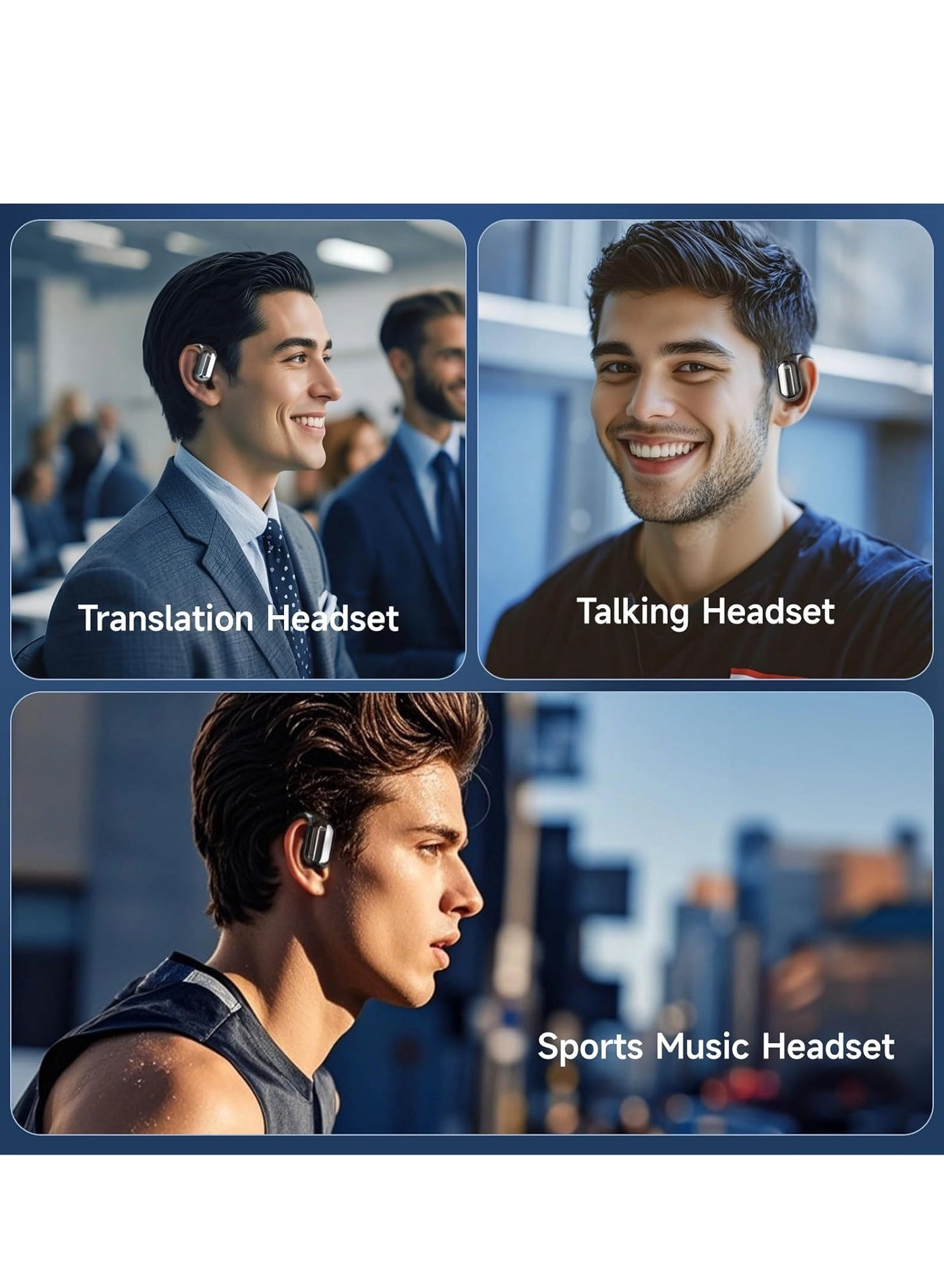 Wireless translation headset - 144 Languages