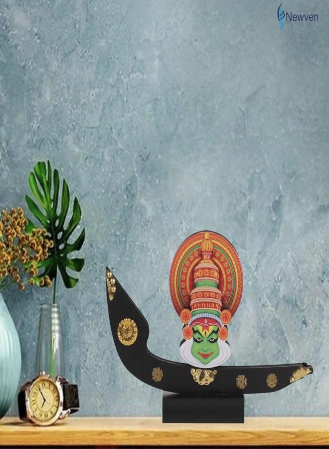 Kathakali Face Decoration - Wooden Handcrafted 20 x 4 x 13 CM