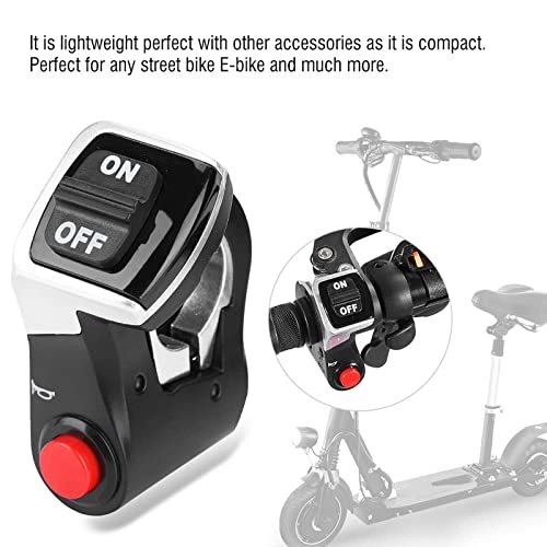 Mountain Bike 2 in 1 Light Horn Switch Button - 1.7m cable 22.5mm handlebar