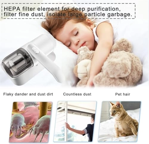 Bed Vacuum Cleaner - Cordless 11KPa HEPA