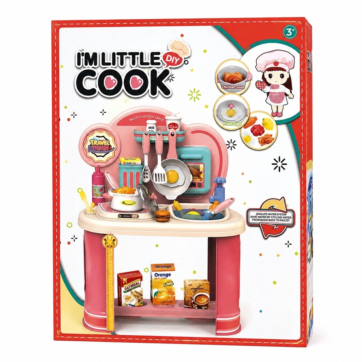 Kids Kitchen Play Set - Pretend Play Cooking Accessories