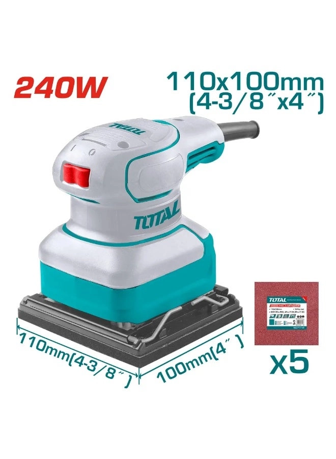 Total TF2241108 - Palm Sander 240W 110mm x 100mm