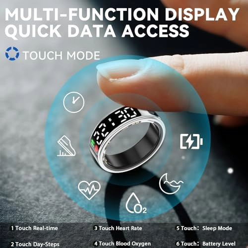 Smart Ring - Fitness Tracker Silver 13