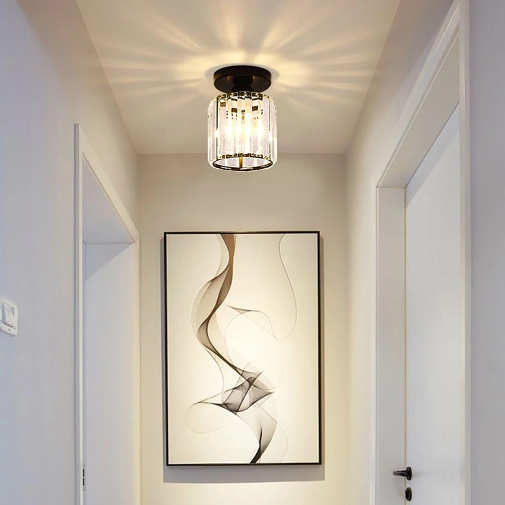 Sxtiger Modern Crystal Ceiling Light - LED E27 Black circle