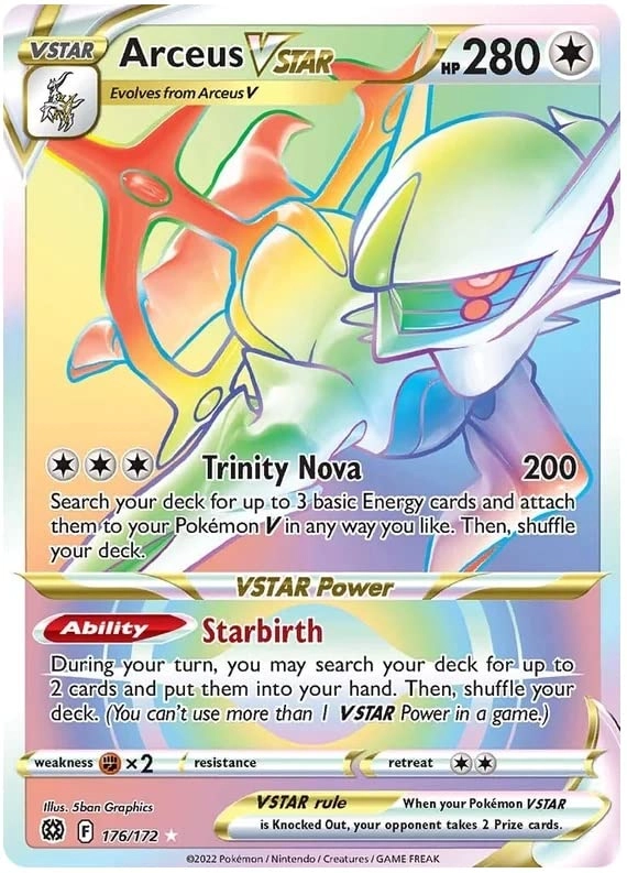Pokemon USA, Inc. Arceus VSTAR 176/172 - Brilliant Stars
