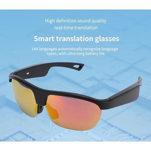 AI Translation Smart Glasses - Real Time Translation Microphone Speaker