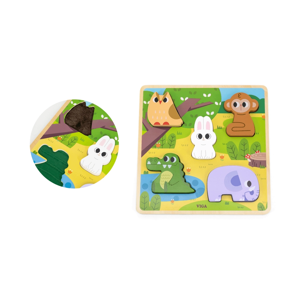 Tactile Puzzle Forest - 18 months 5 pieces