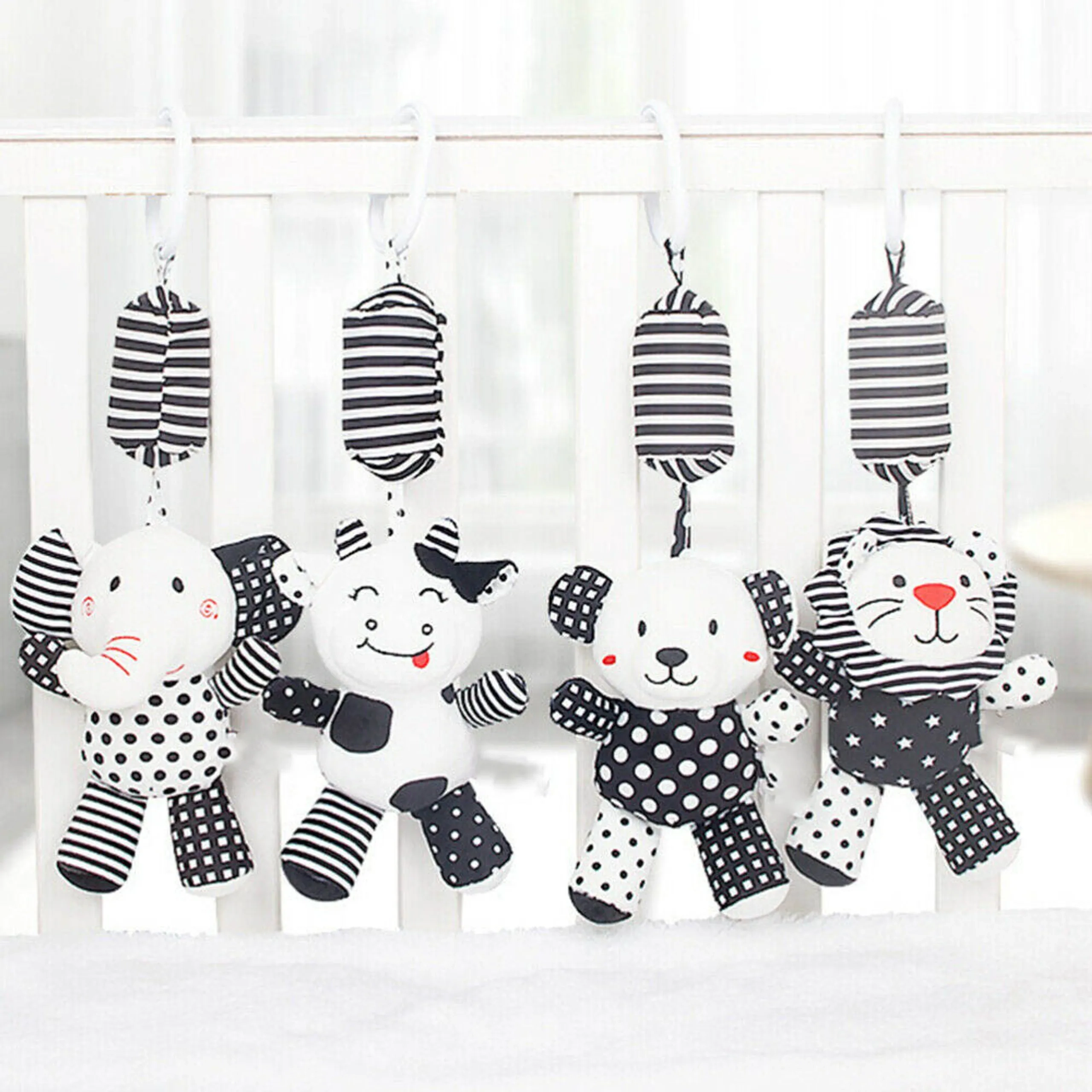 Baby Stroller Plush Hanging Mobile Rattle Toy - Suitable for 3 months and above