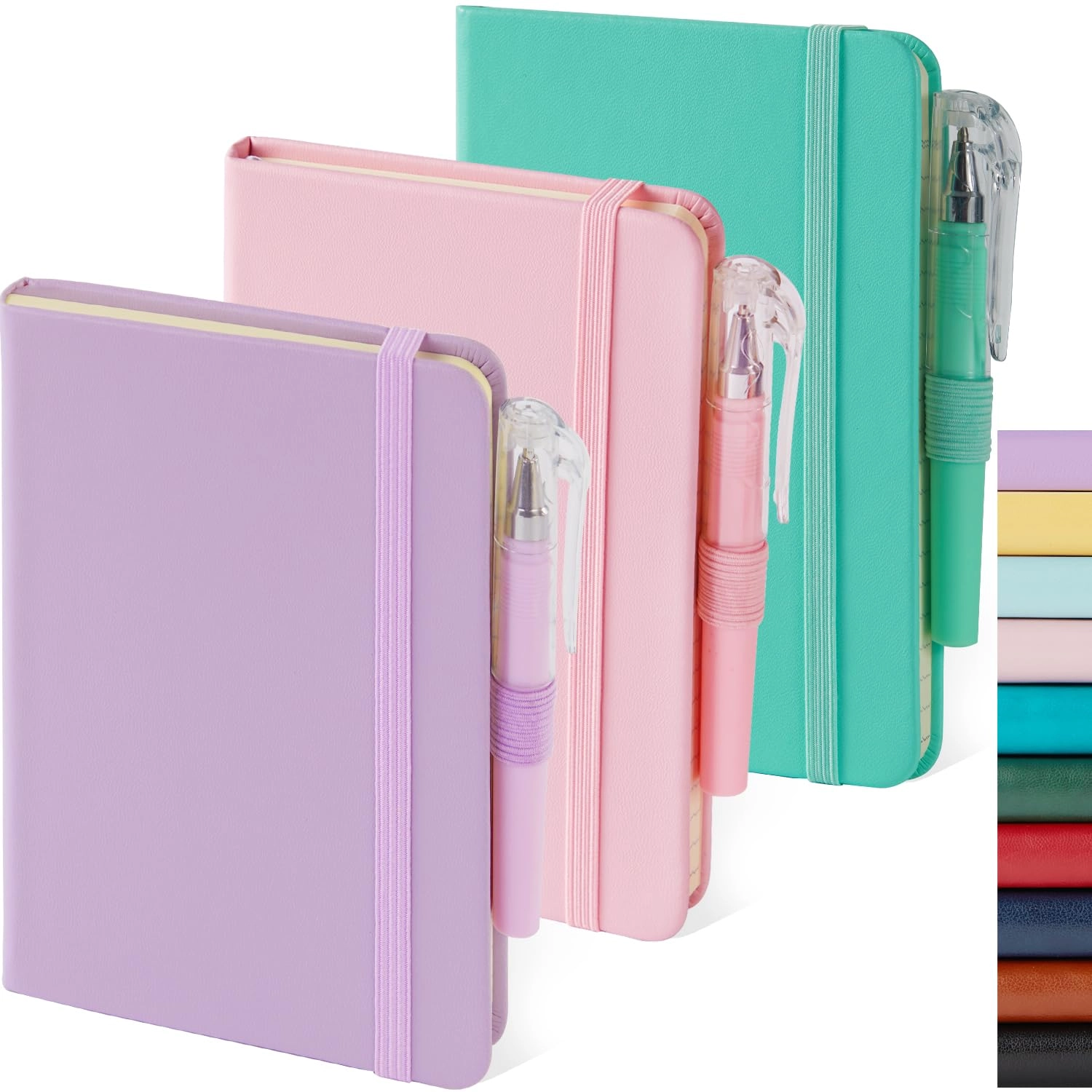 Small Notebook Journal - 68 Sheets 3 Pack Ruled