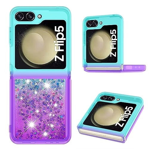 Sparkle Floating Liquid Case - Polyurethane Silicone for Samsung Galaxy Z Flip 5