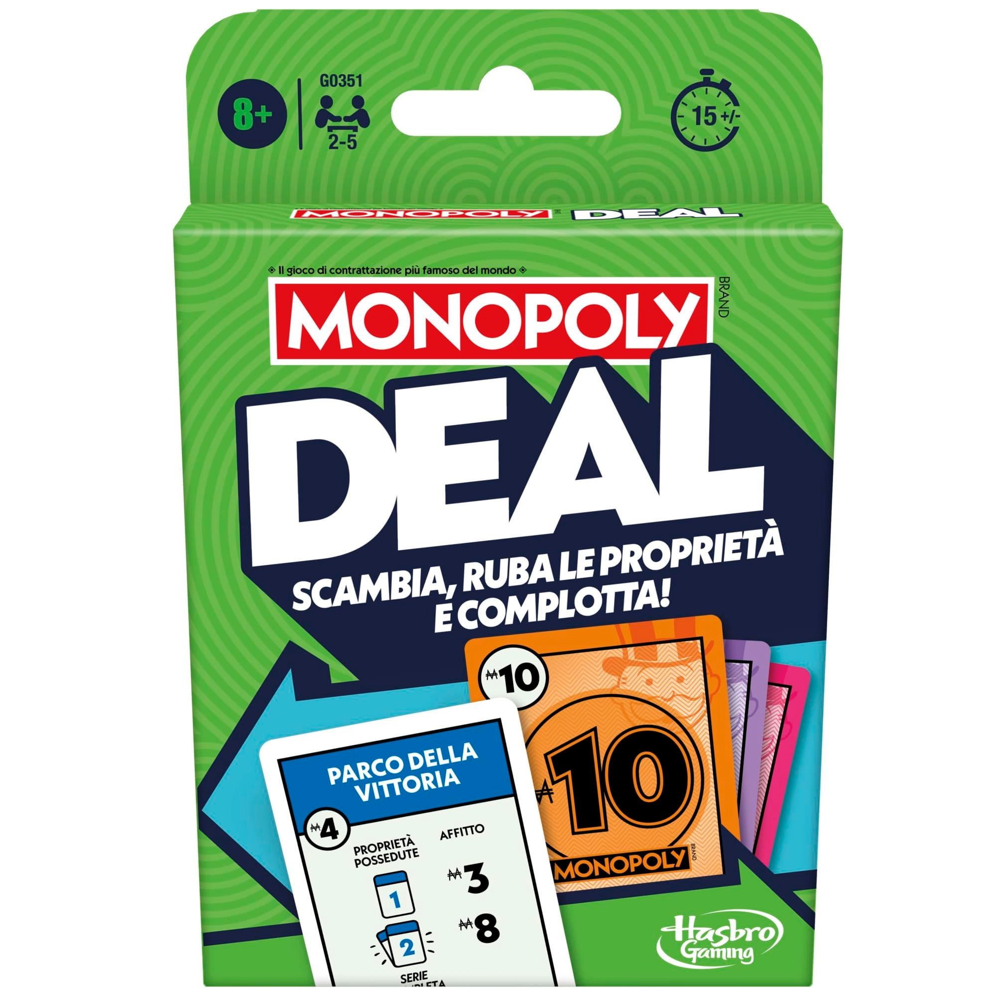 Hasbro Monopoly Deal - Card Game (Italian)