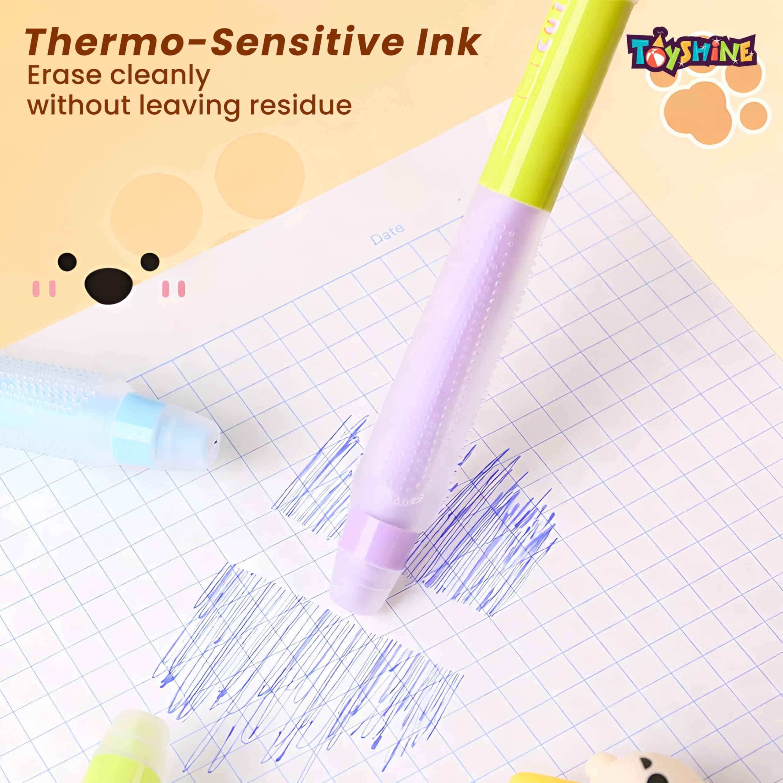 Cute Dog Gel Pen Set - 4Pc 0.5mm