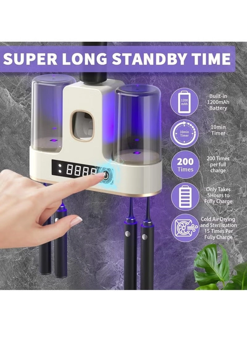 Toothbrush Holder - Wall Mounted 4 toothbrush slots