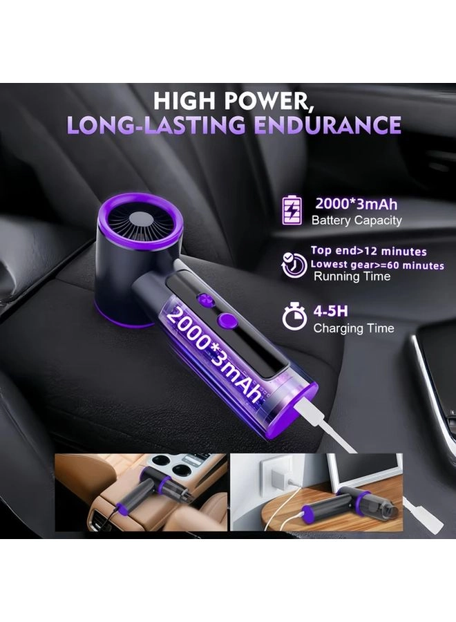 Handheld Vacuum Cleaner And Hair Dryer - 2x2000mAh
