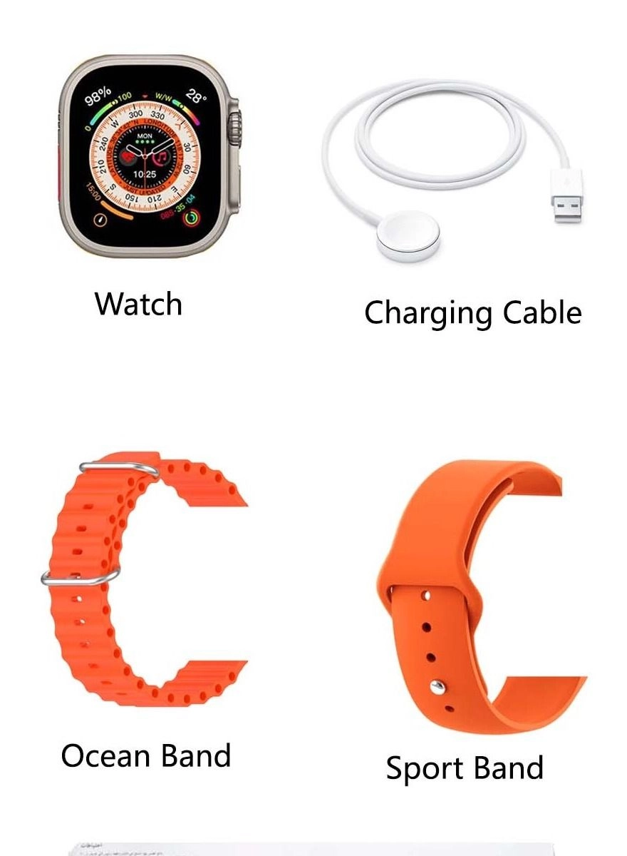 Smart Watch Ultra + Leather Wallet