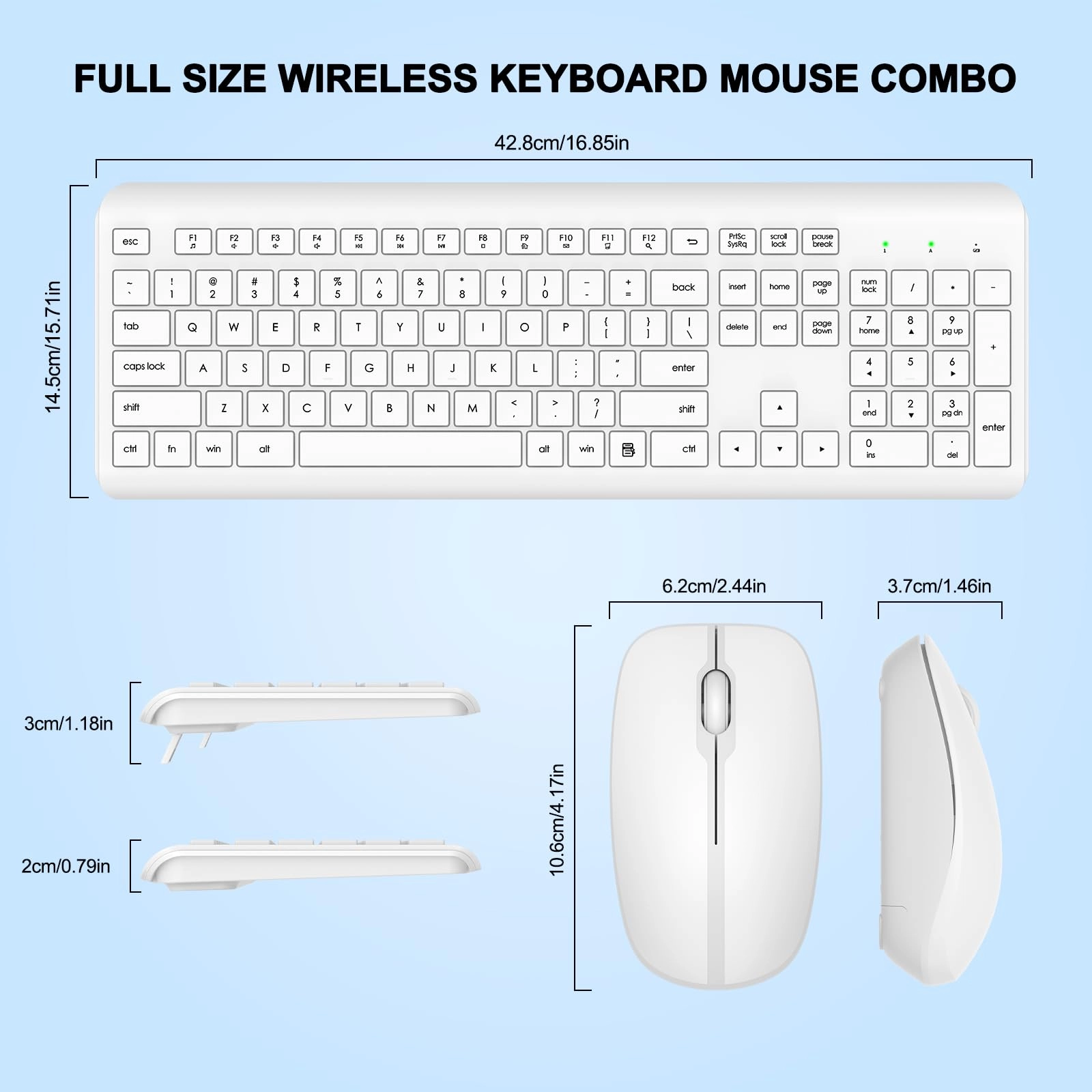 Keyboard and Mouse Combo - QWERTY Wireless
