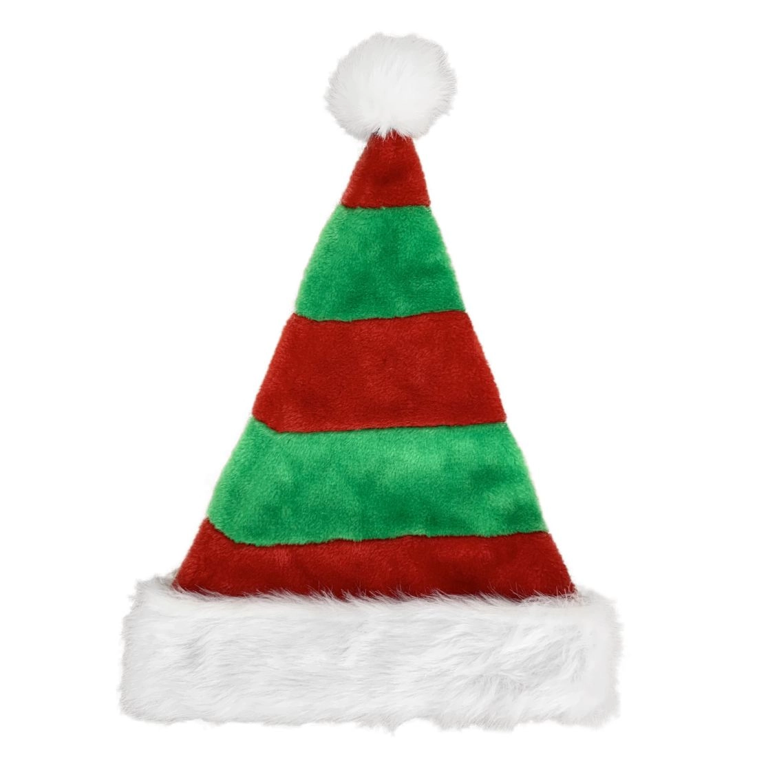 Adult Plush Santa Hat - Red/White