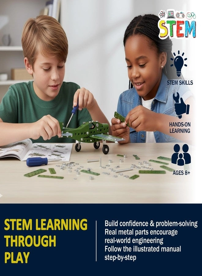 Metal Model Airplane Kit - 258 pcs for ages 8+