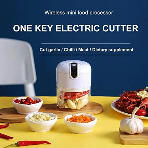 Mini USB Wireless Electric Garlic Chopper - 250 Milliliters USB charging