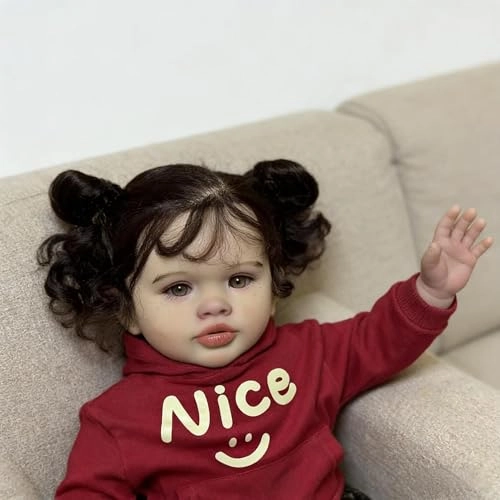 Pippa Reborn Baby Doll - 26 inch Cotton Vinyl Hand-rooted Curly Hair Ages 3+