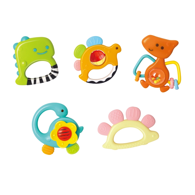 HOLA Dinosaur Rattles and Teethers - 5 Pcs 5 Stages