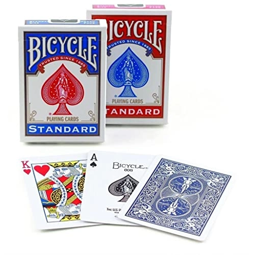 Playing Cards - Standard Index Red/Blue/Black Mix + Angry Birds Space Blue Bird Backpack Clip