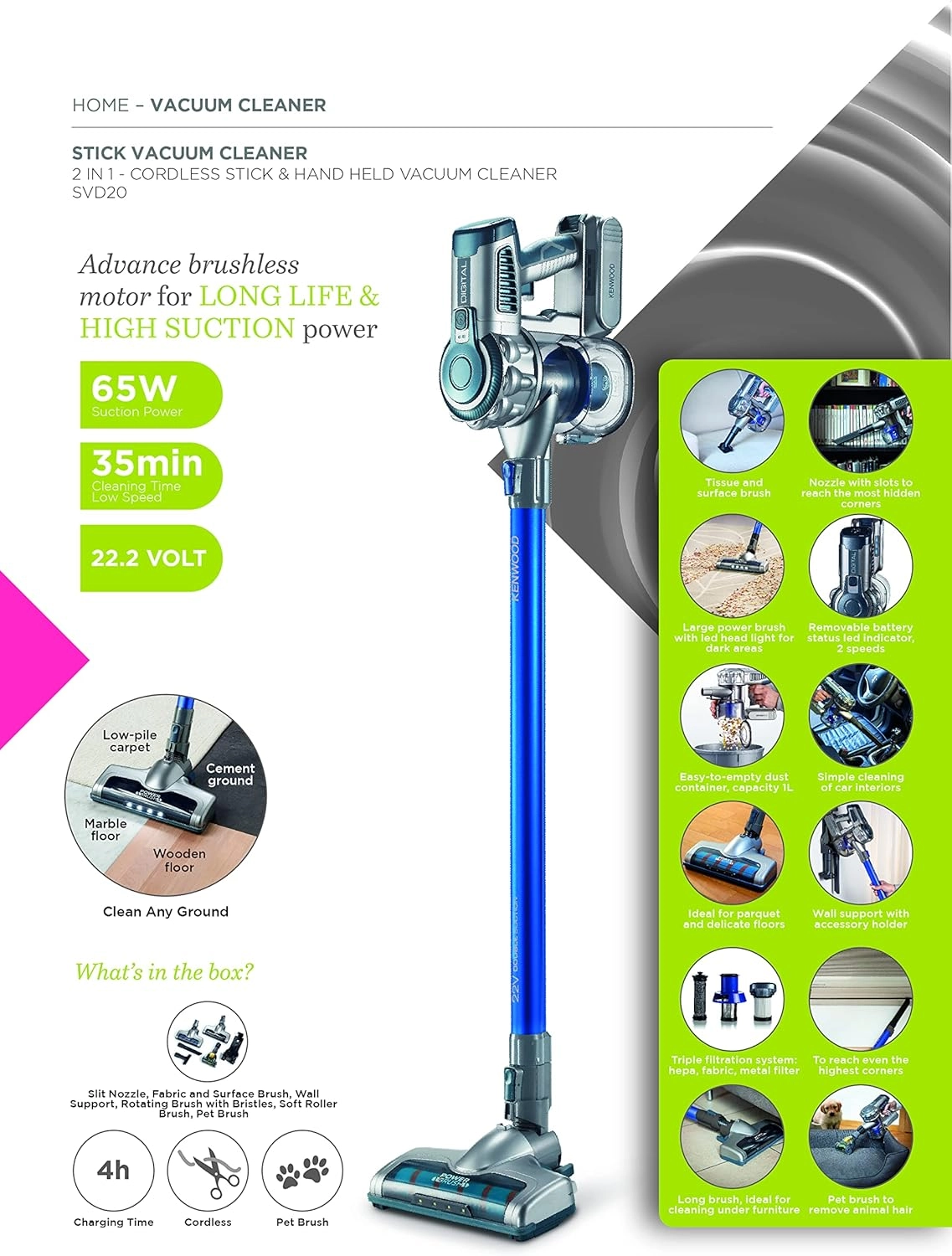 SVD20.000BL - 2-in-1 22.2V 200W