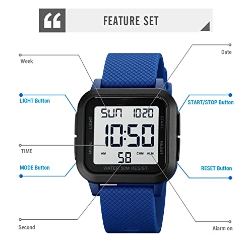 Sport Digital Watch 40mm Acrylonitrile Butadiene Styrene