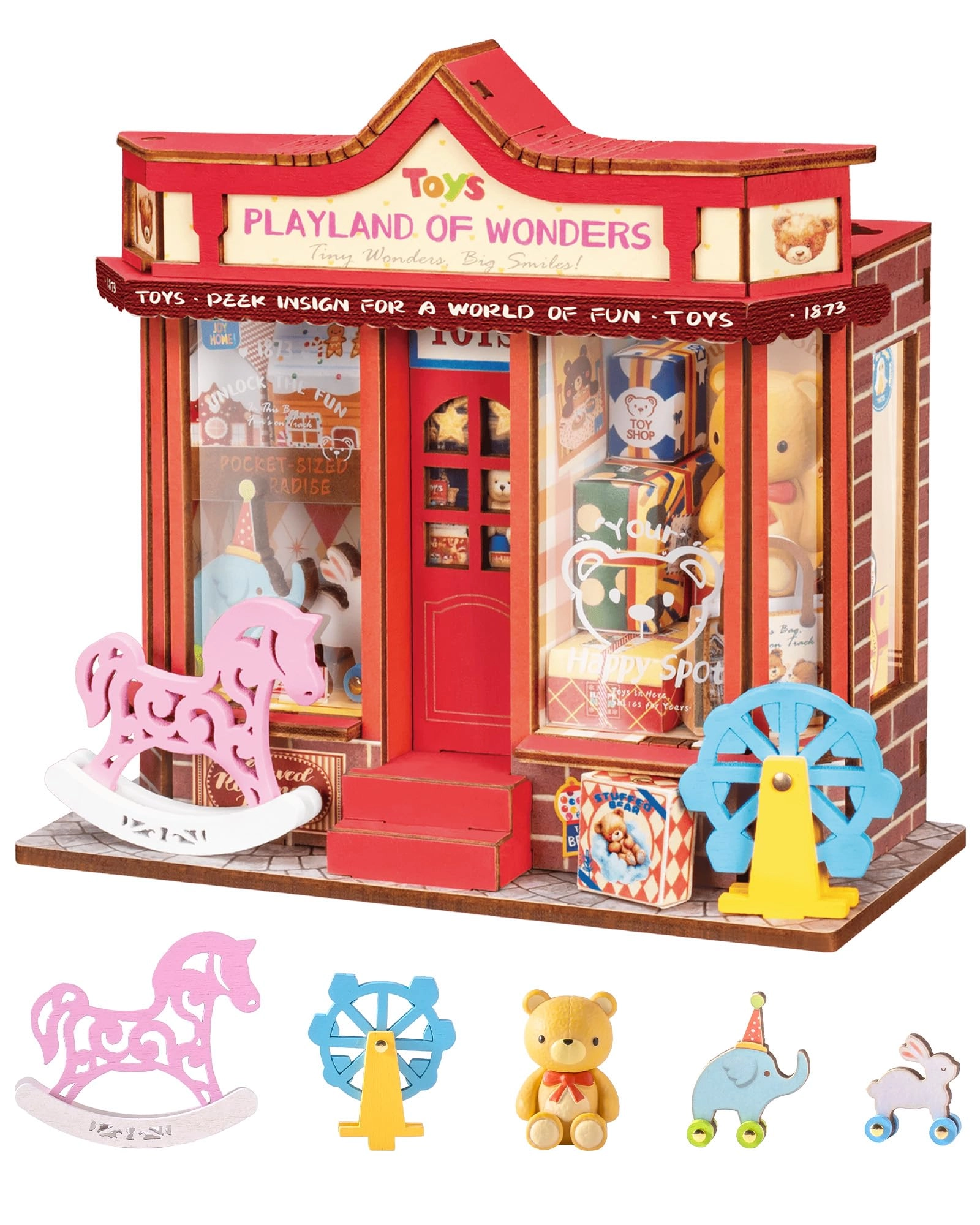 Rolife Dollhouse Mini Shop Series Miniature Model Kit - toy shop 1:24
