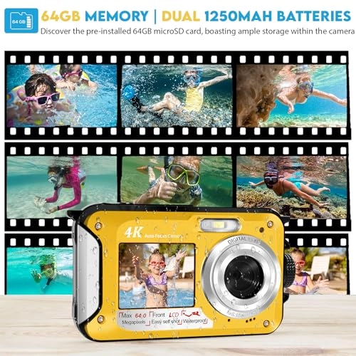 Fotocamera impermeabile da 64MP 4K