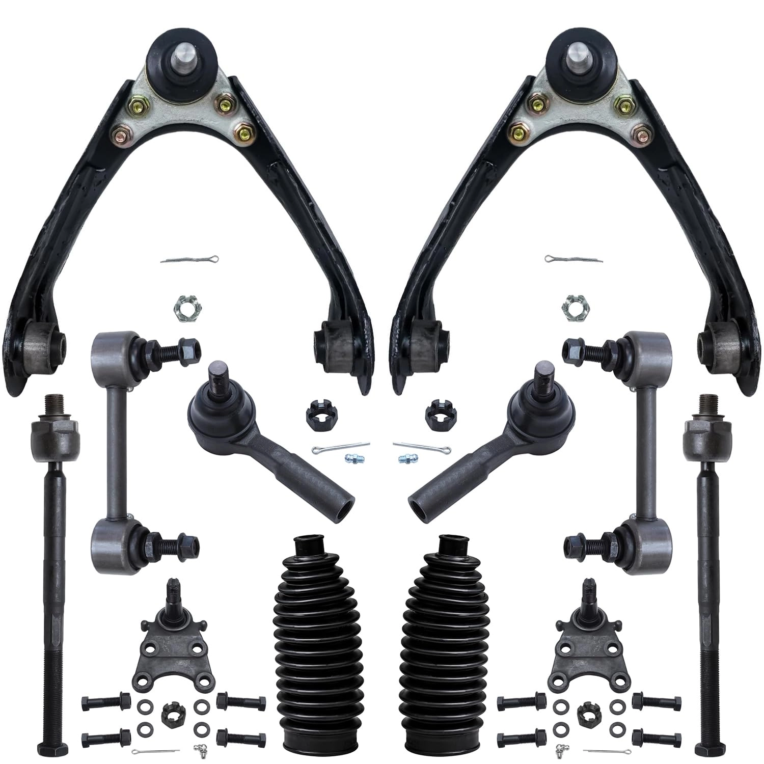 Detroit Axle Control Arms Kit - RWD 12pc Fits 06-12 Chevrolet Colorado, GMC Canyon, 07-08 Isuzu i-290