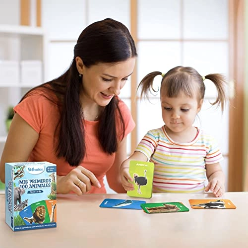 Flashcards of 100 Animals - 18 months to 4 years 50 pieces