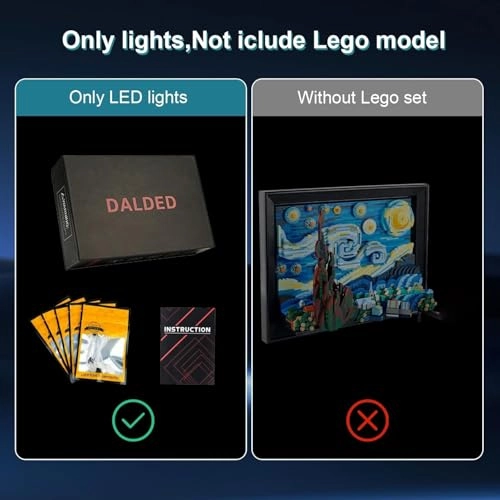 Light Kit for Lego 21333 Vincent Van Gogh The Starry Night - LED USB Powered