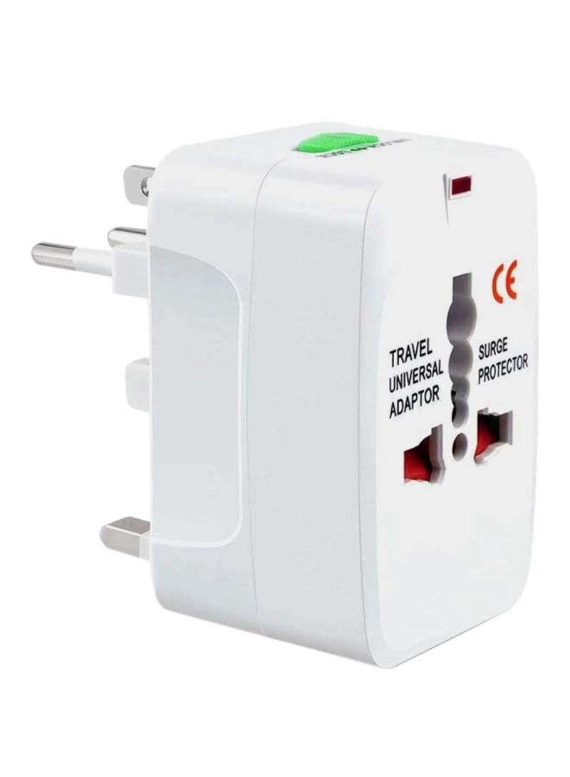 Mifan All-In-One Universal Travel Adapter - White Lightweight Portable