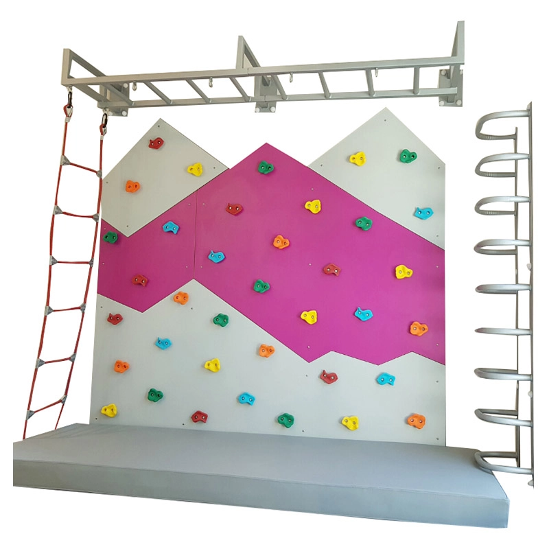Rock Face Climbing Wall with Monkey Bars - 240 x 120 cm Suitable for 3 to 9 yrs