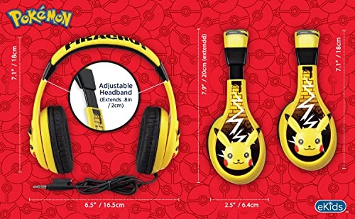 Pikachu Headband Headphones Wired Headphone