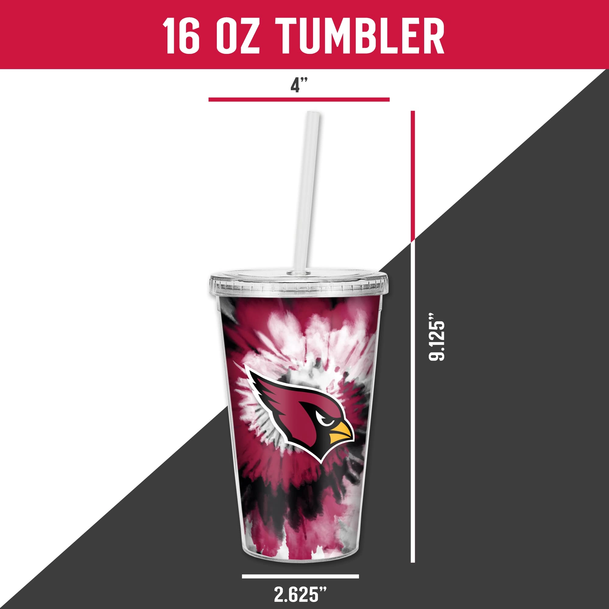 NFL Football Metallic Tie Dye Tumbler - 473ml