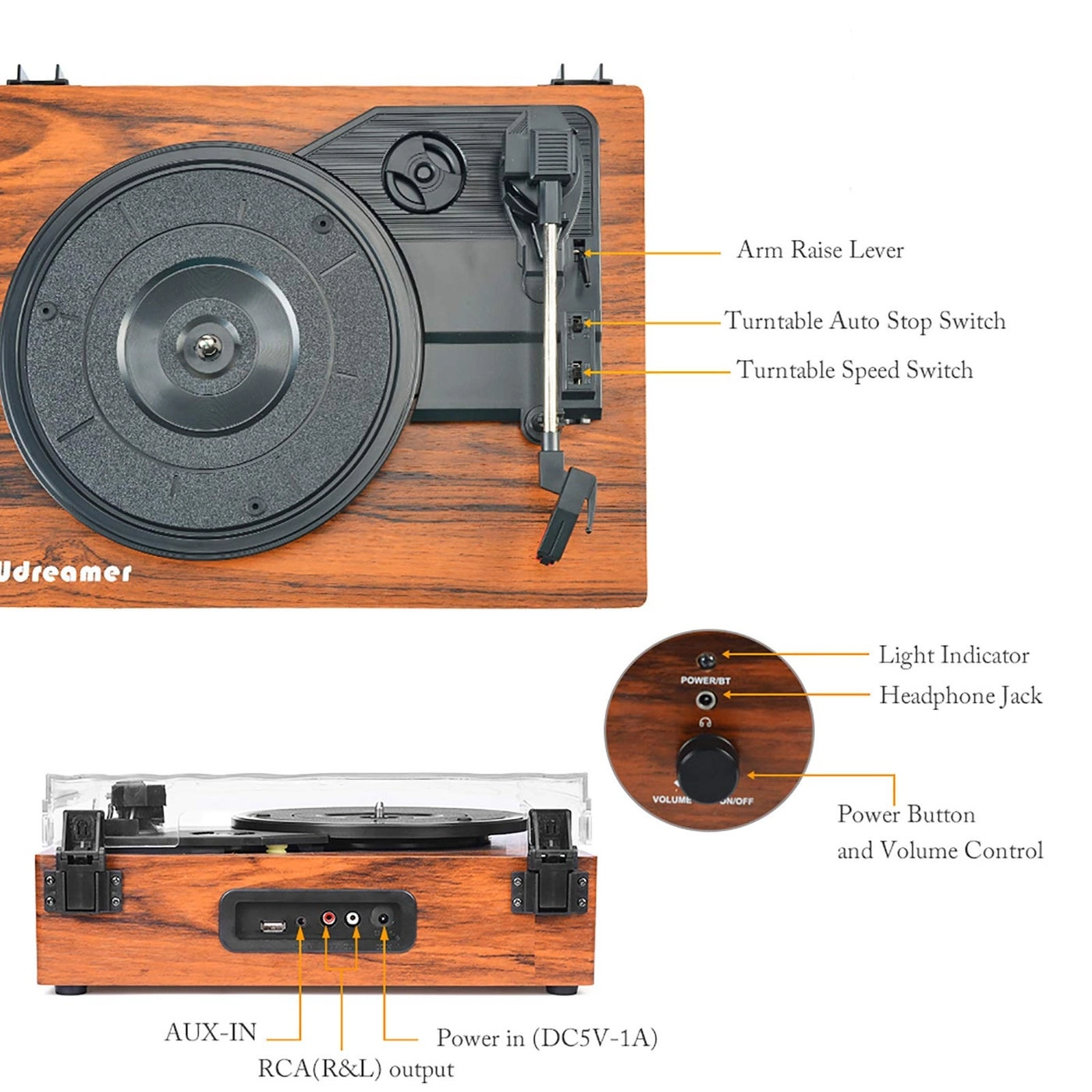 Vinyl Record Player - belt-driven