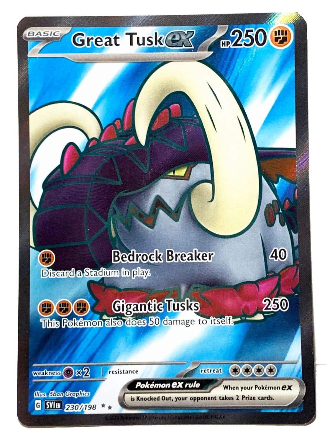 Pokémon Great Tusk ex 230/198 - Scarlet & Violet