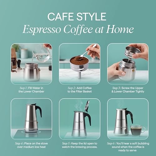 Stovetop Moka Pot - 200ml Induction