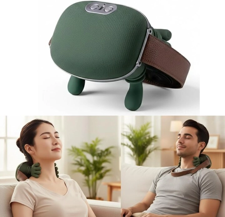 ONLINE-MART Neck Massager - Heat Compact Lightweight