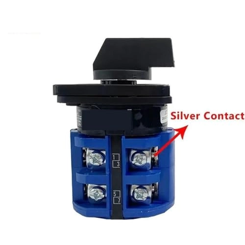 Changeover Cam Hands Rotary Switch - 63A 2 Pole 8 Terminals IP65